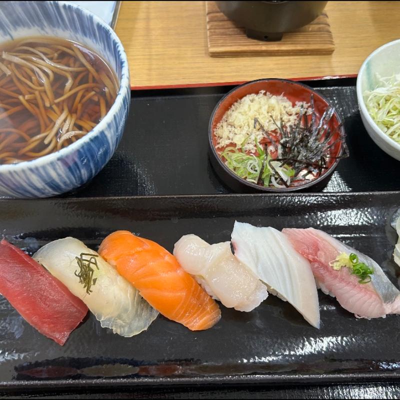 そば寿しセット(大漁寿し 若駒)