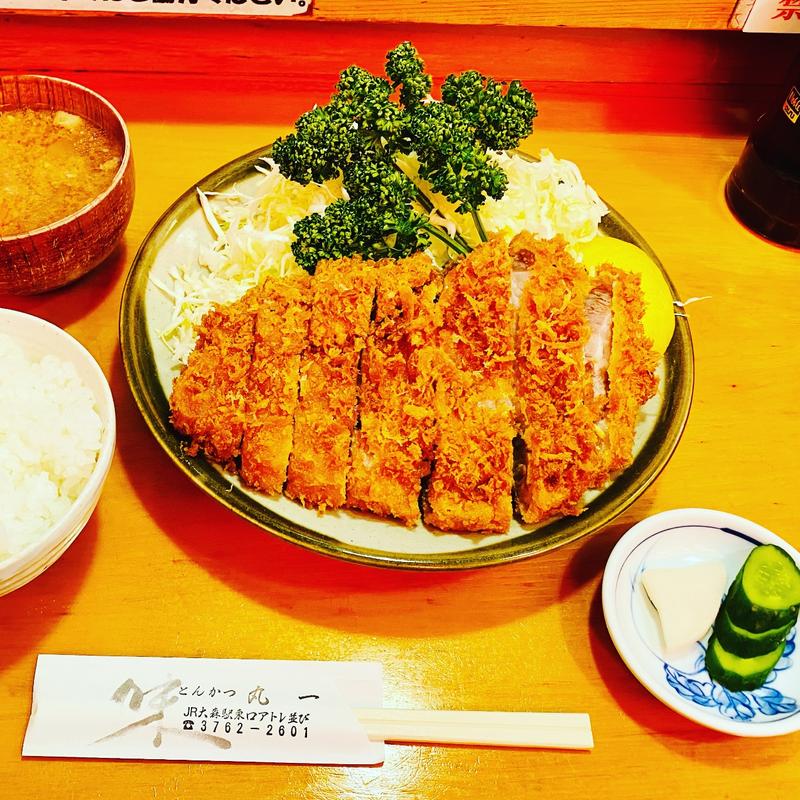 大とんかつ定食(ロース)(とんかつ 丸一(まるいち))
