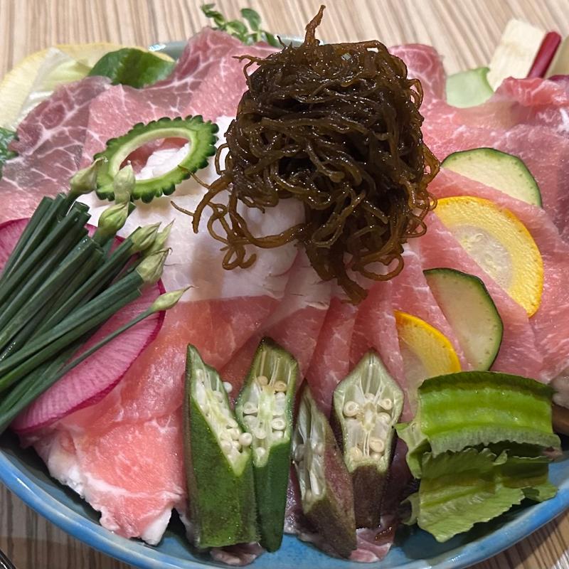 やんばる島　豚しゃぶセット　2人前(島しゃぶ屋「豚とん拍子」)