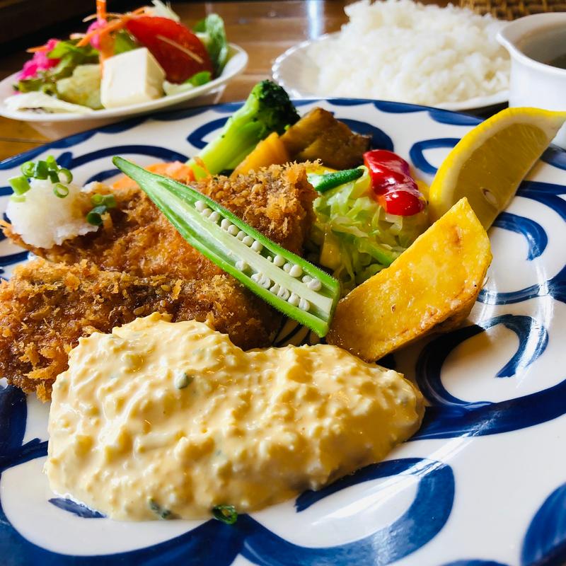 笠沙直送 シイラのフライ定食 和風タルタル(洋食屋 青空 （ヨウリョクヤ アオゾラ）)