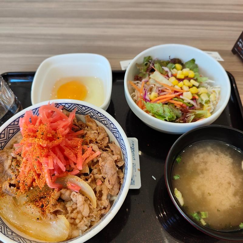 牛丼セット(吉野家 手稲前田店)