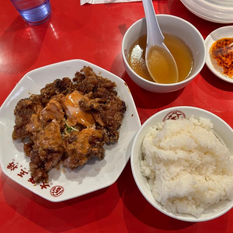 チキンナンバン定食オーロラソース(大阪王将 新宿店)