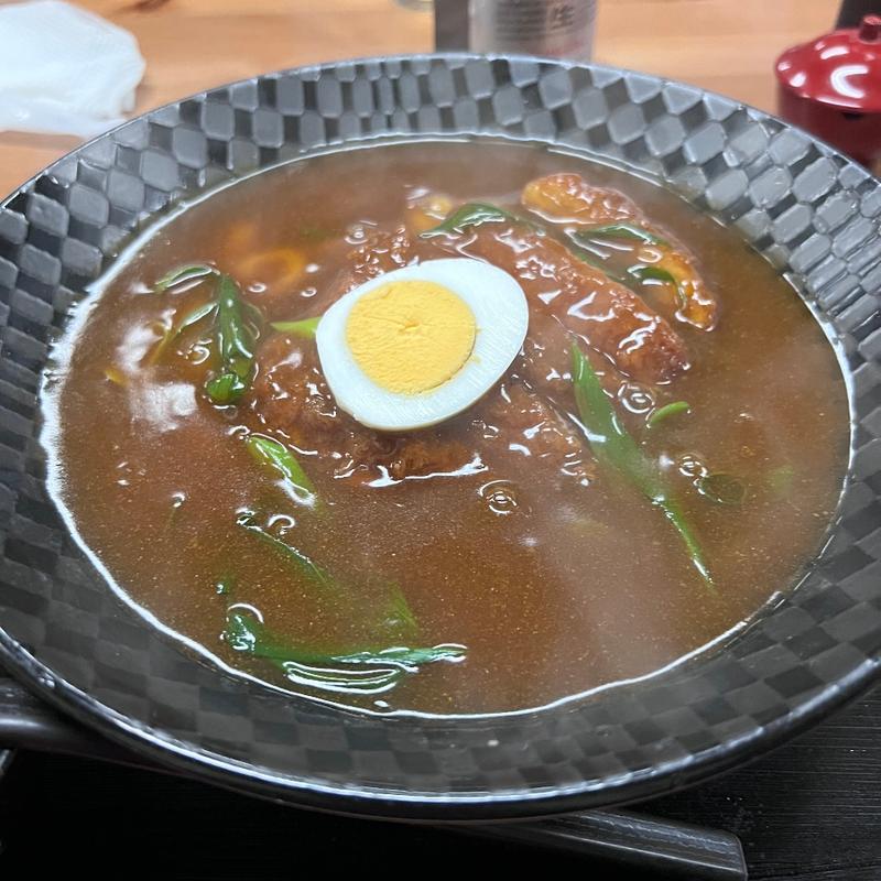 カツカレーうどん(京うどん 三よしや)