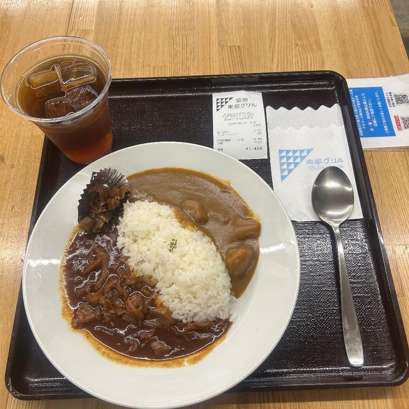 カレーとハヤシのあいがけ(東都グリル 築地魚河岸店)