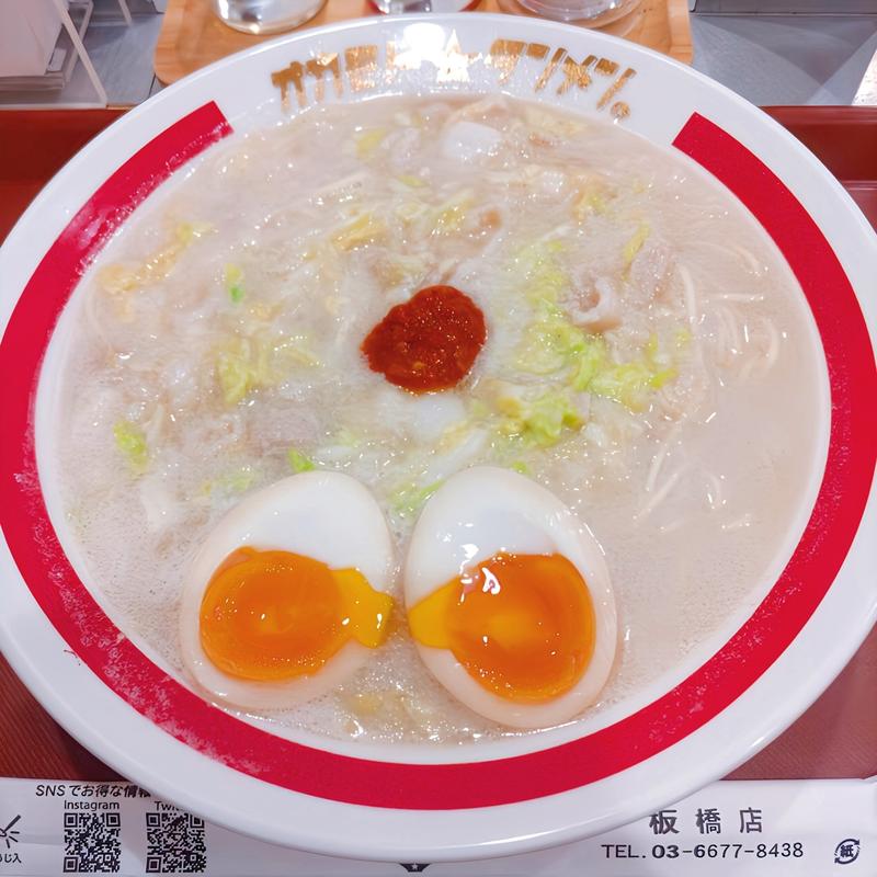 煮玉子タンメン(オカモトタンメン 板橋店)