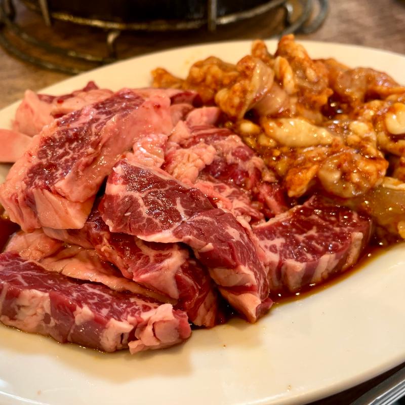 牛ハラミとてっちゃん(ホルモン焼 水よし本店)