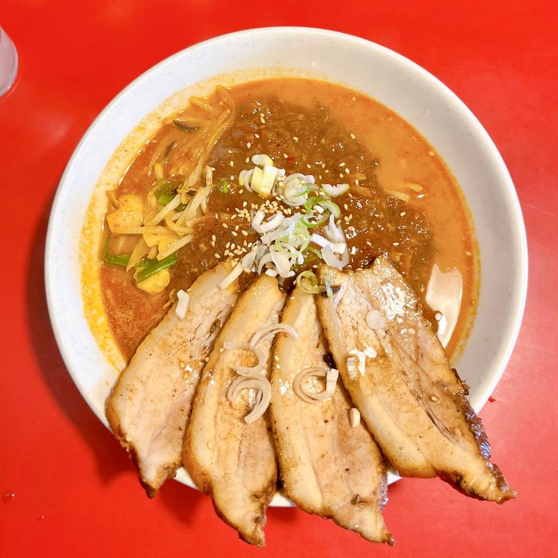 旨辛らーめんチャーシュー(らー麺つけ麺おぐり)