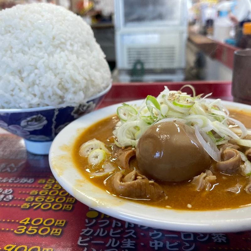 もつ煮並　ライス大(とん平食堂 )