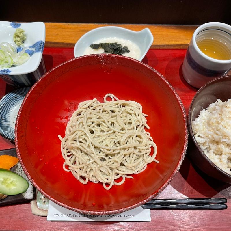 ランチ　とろろセット(寒ざらしそば芦生)