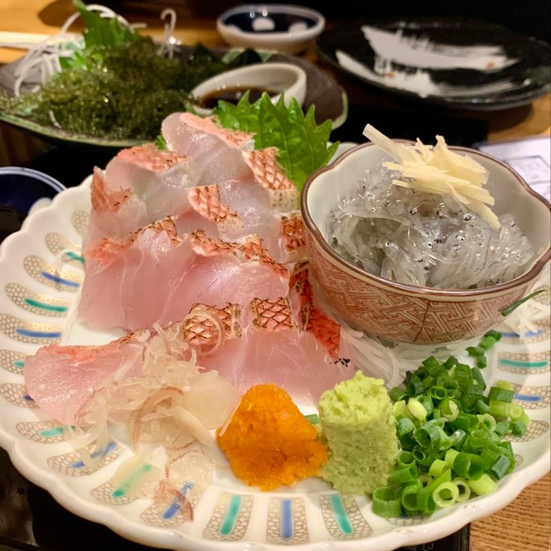 金目鯛のお刺身と生しらす(上々 （〜Jyo-Jyo〜）)