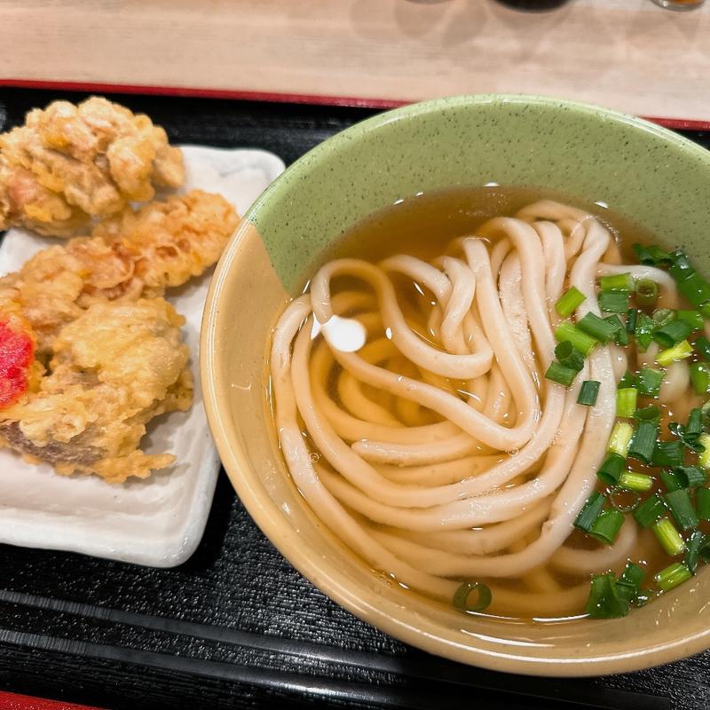 とり天ちくわ天うどん(TOMBO)