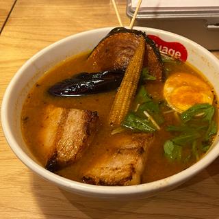 角煮と6種類の野菜カレー(北海道スープカレーSuage 渋谷店)