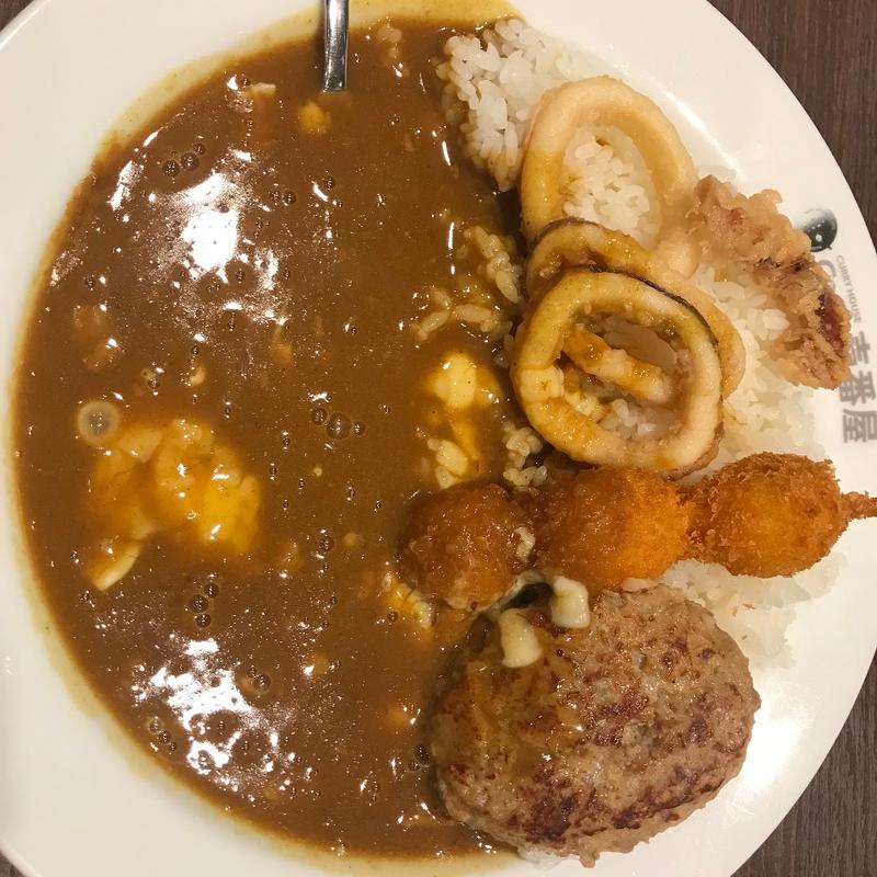 ポークカレーチーズ•うずら卵トッピング(CoCo壱番屋 豊橋高師店)
