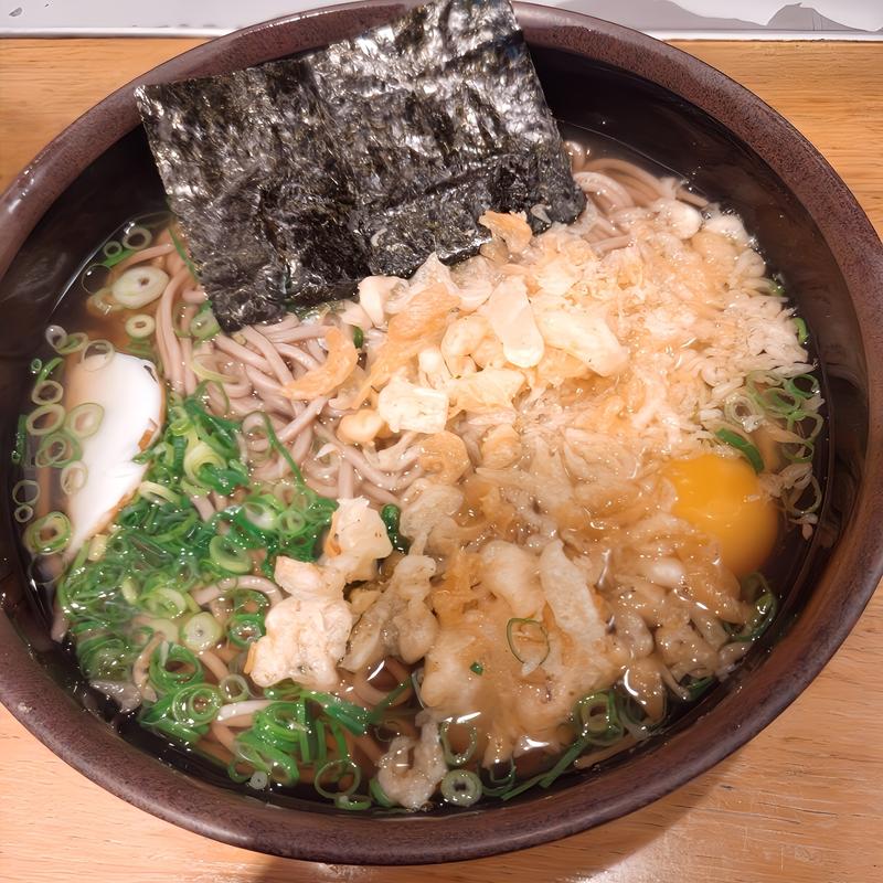 月見そば(麺家 京都上がも )