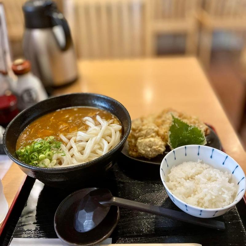鶏天カレーうどん(うどん上々 )