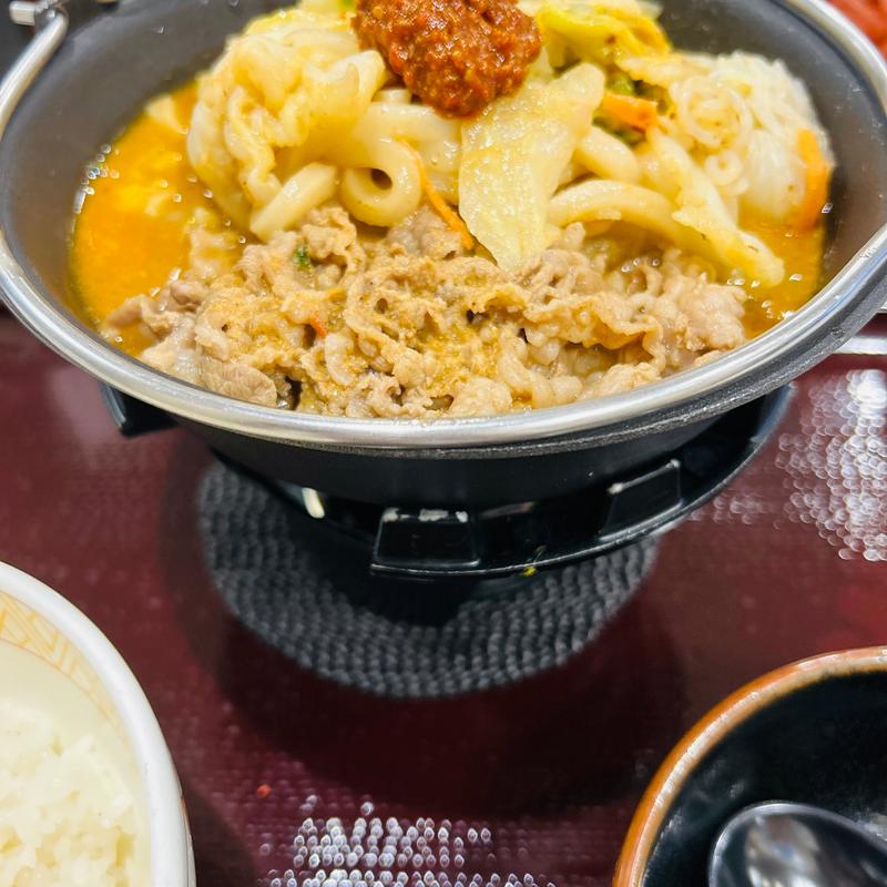 肉味噌牛担々鍋定食(すき家 梅田東店 )