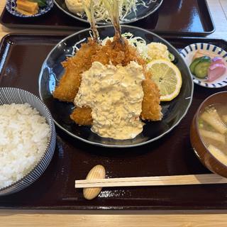 アジフライタルタルソース定食(柴田屋)