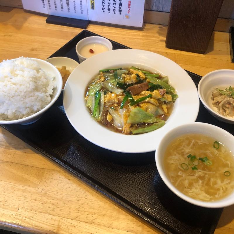 ニラタマ定食(大衆中華 山水)