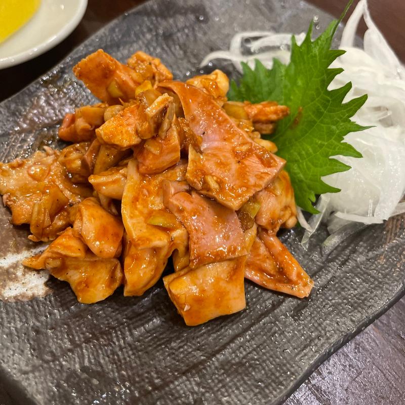 ねぎもつ麻辣だれ(大衆ホルモン 肉力屋 大井町東口店)