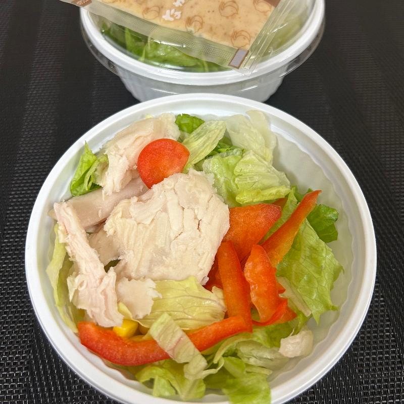 蒸鶏のサラダ(なか卯 宮之阪店)