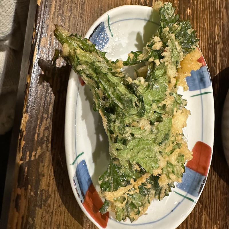 春菊揚げ(食と酒 椿ノ原)