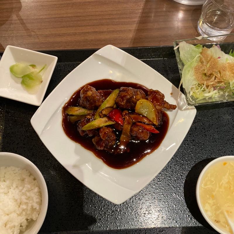 黒酢酢豚定食(黄金の華 亀戸店)