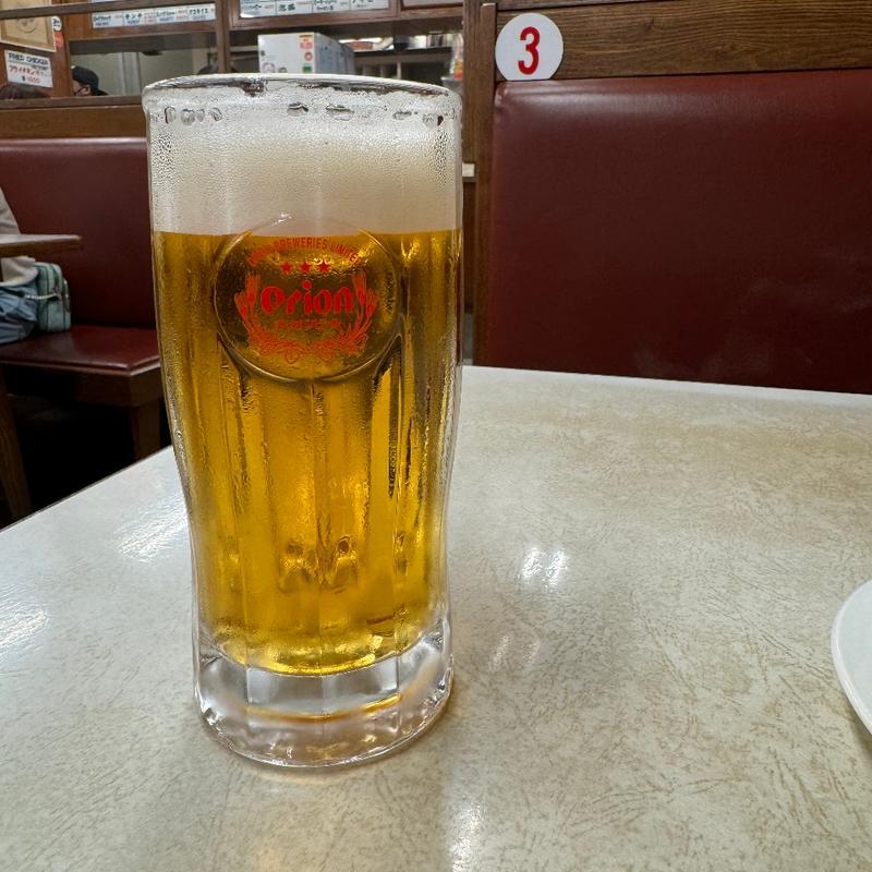 オリオン生ビール 中ジョッキ(ジャッキー ステーキハウス)