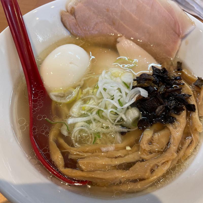 鶏清湯揚げ葱塩らーめん(麺堂 稲葉)