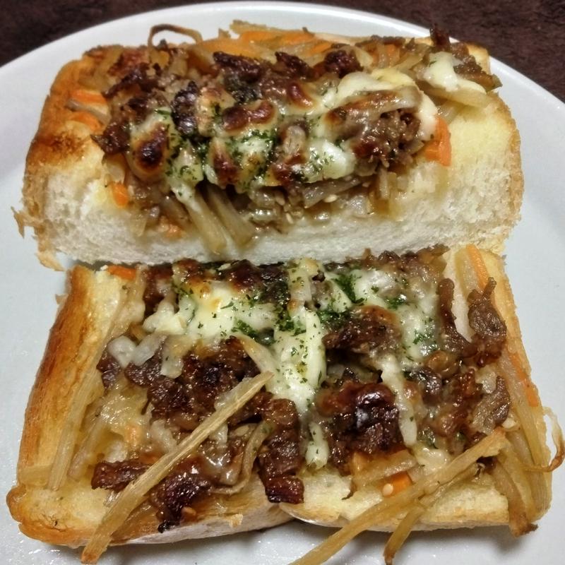 和牛ときんぴらごぼうのトースト(persimmon パーシモン アパホテル仙台勾当台公園店)