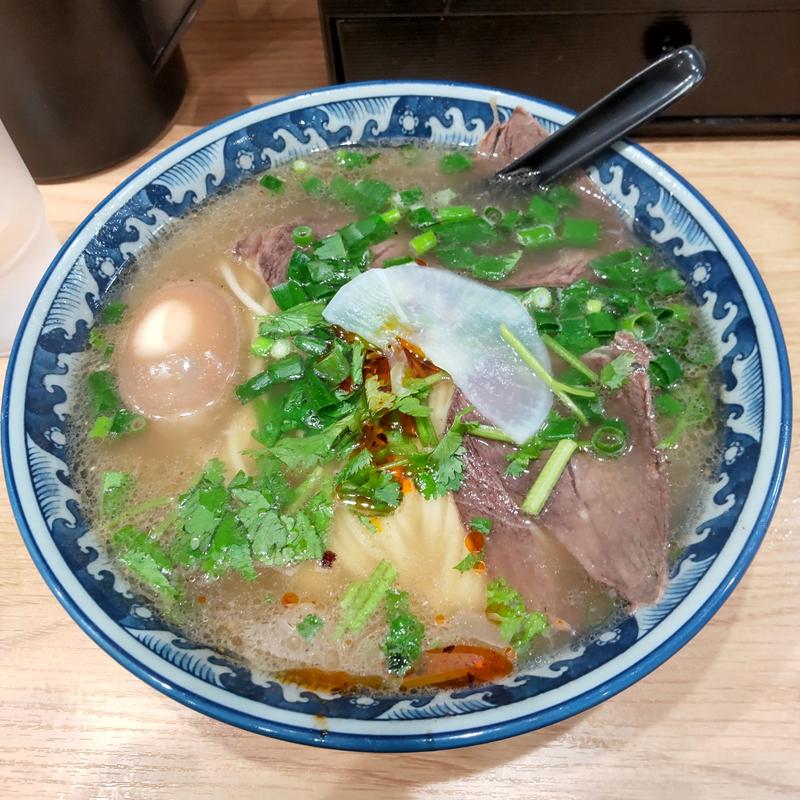 蘭州拉麺セット(火焔山蘭州拉麺 池袋店)