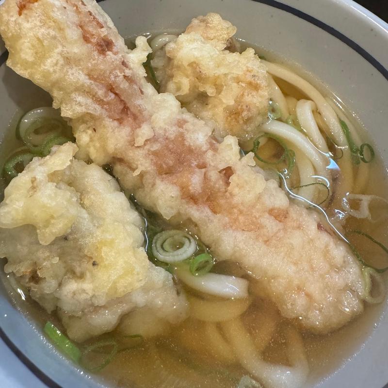 とり天ちくわ天うどん(おにやんま 日暮里店)