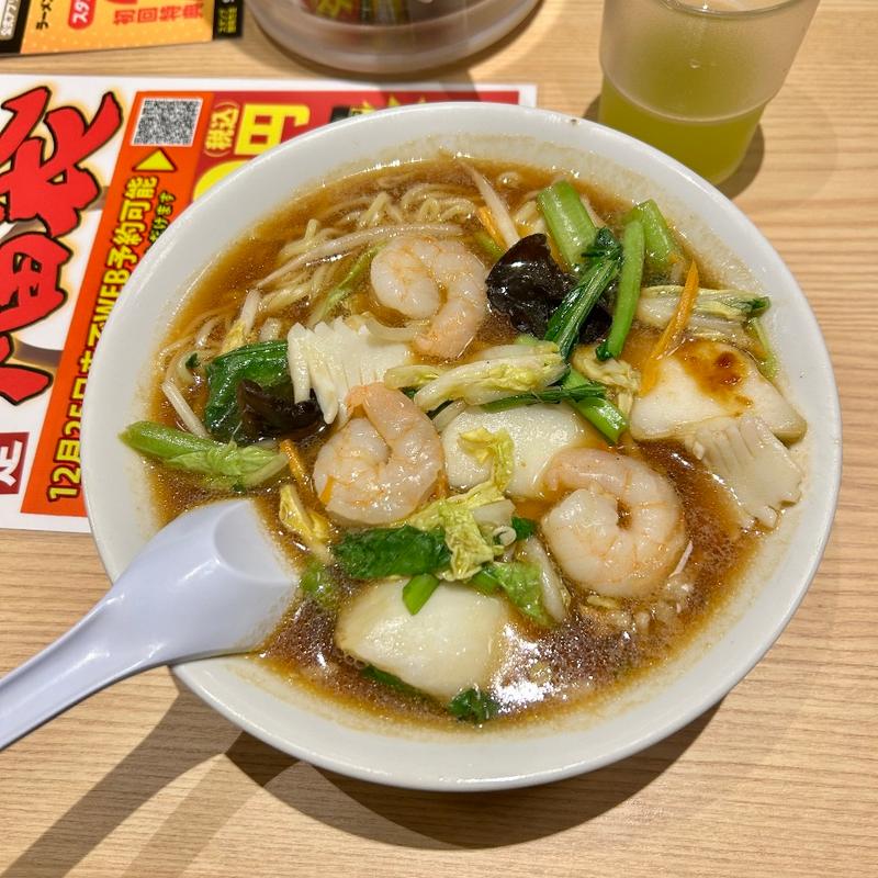 海鮮五目そば(丸源ラーメン 船橋宮本店)