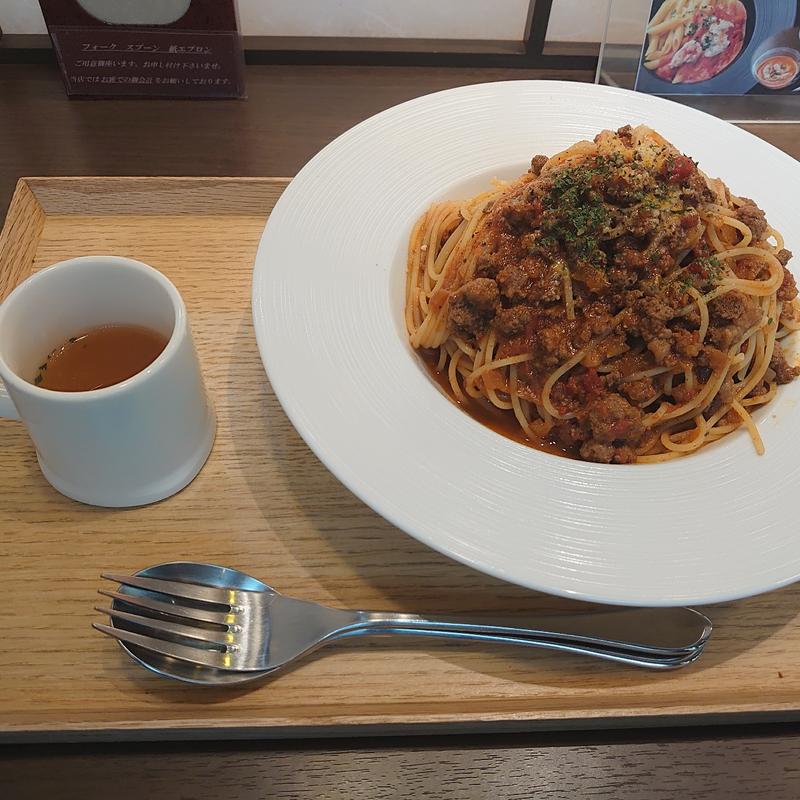 満腹デカ盛りランチセット(ボロネーゼ)(蟹が得意な洋麺屋)