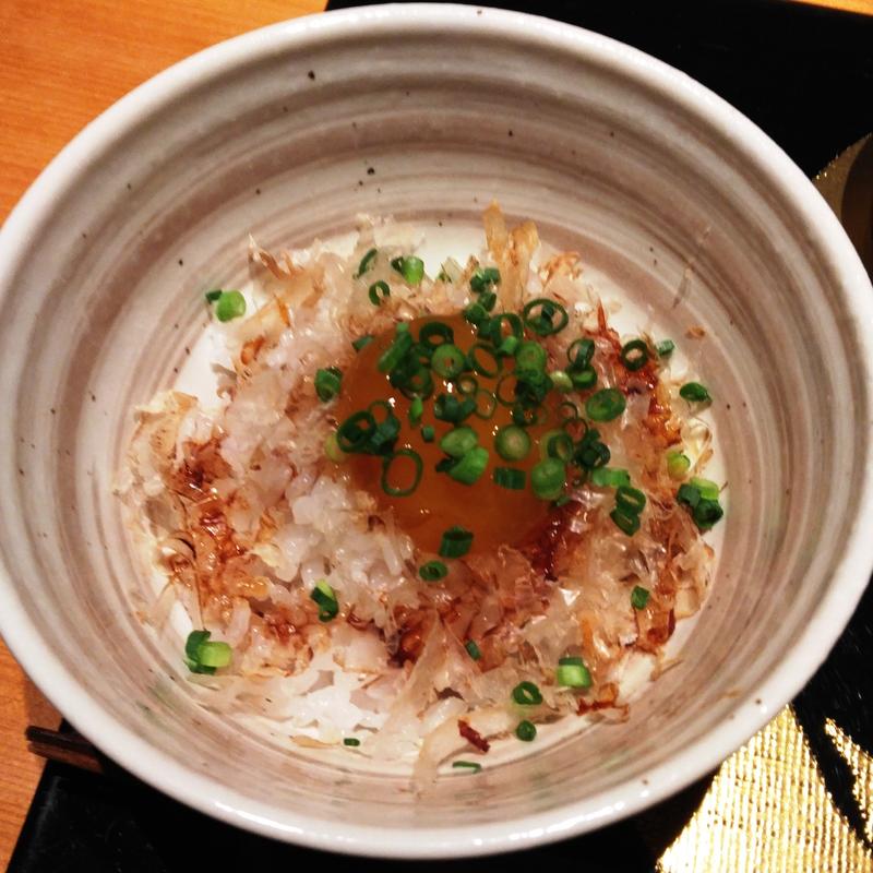 永田農園の新米炊き立てお半卵黄の酒粕漬(伊豆の旬 やんも 丸の内店 （いずのしゅん やんも）)