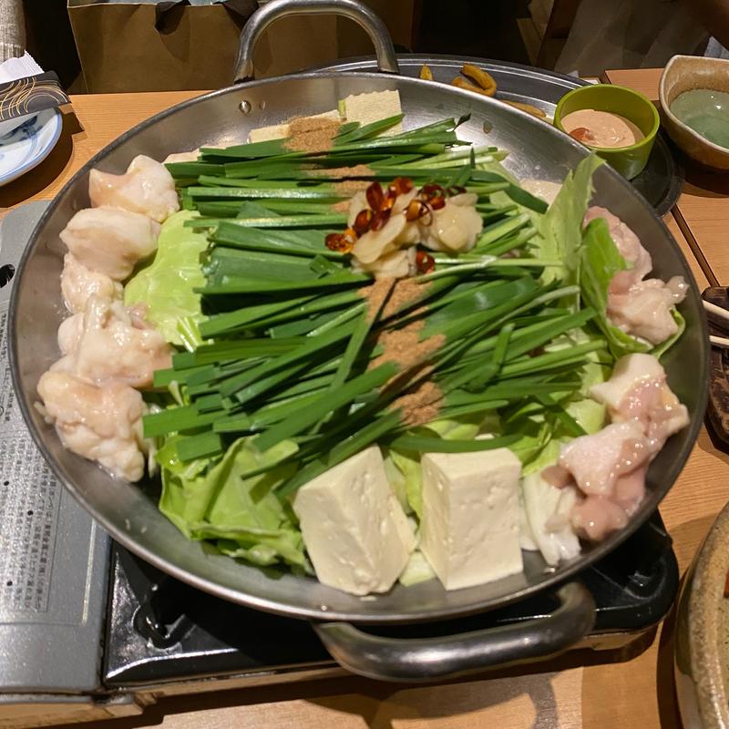 もつ鍋 ～醤油～(濃厚かつお出汁)(九州黒太鼓 池袋 （【旧店名】九州黒太鼓 竹取の里）)