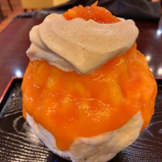 柿とスモークチーズのかき氷(かき氷専門店氷連)