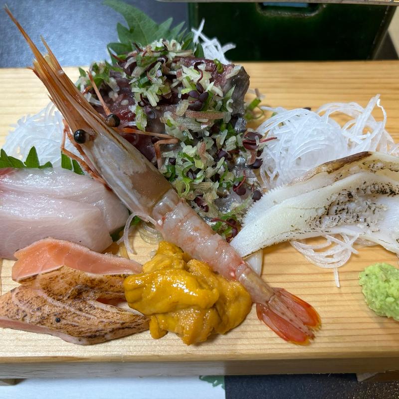 刺身盛り合わせ(雨情の宿　新つた )