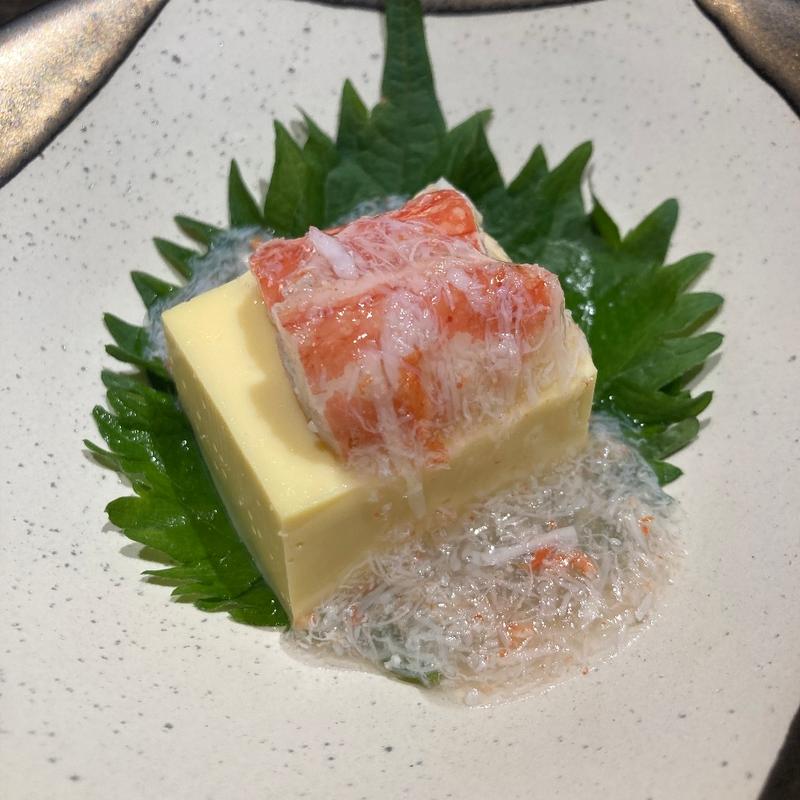 ズワイ蟹あんかけ玉子豆腐(博多 かに福)
