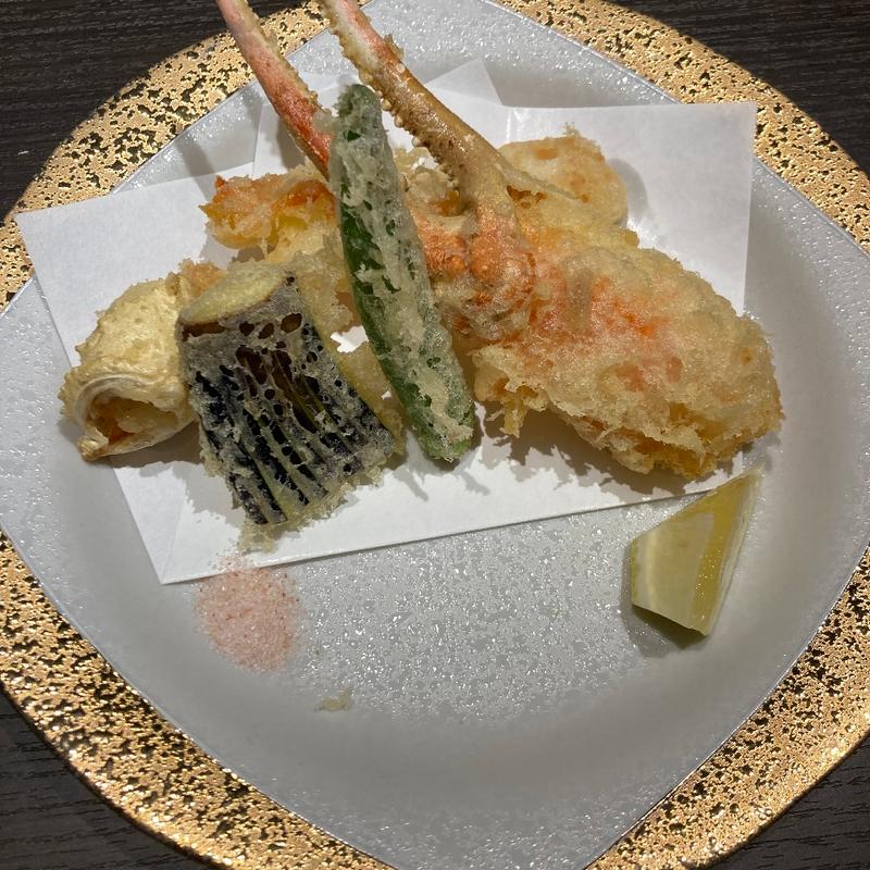 ズワイ蟹の天ぷら(博多 かに福)