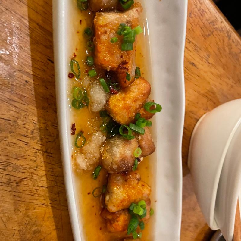 あん肝の揚げ出し(居酒屋 イズミヤ)