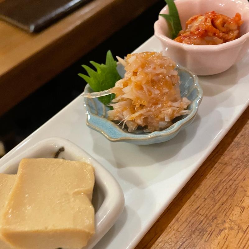 おつまみ三点盛り(居酒屋 イズミヤ)