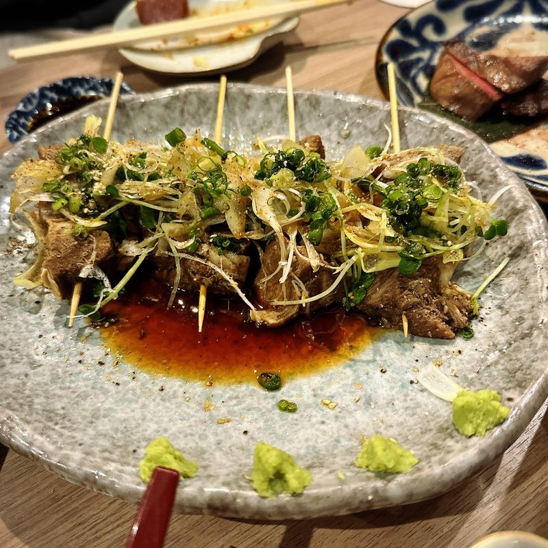 名物牛タン串ネギのせ(つなぎや 中目黒)