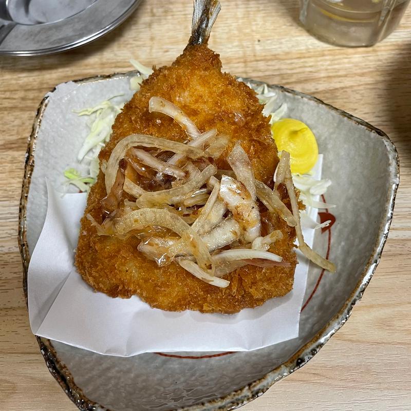 あじフライ(大衆酒場 酒呑んで飯食って蛙之介 溝の口店)