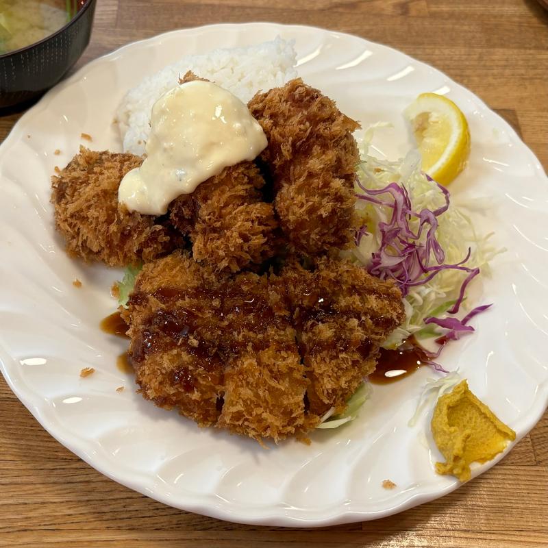 カキフライ+豚ヒレカツ(宝亭(タカラテイ))