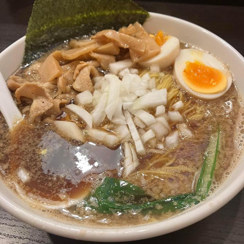 醤油コッテリ(背脂) 煮卵(マツヨシ大飯店 (元がんこラーメン十八代目))