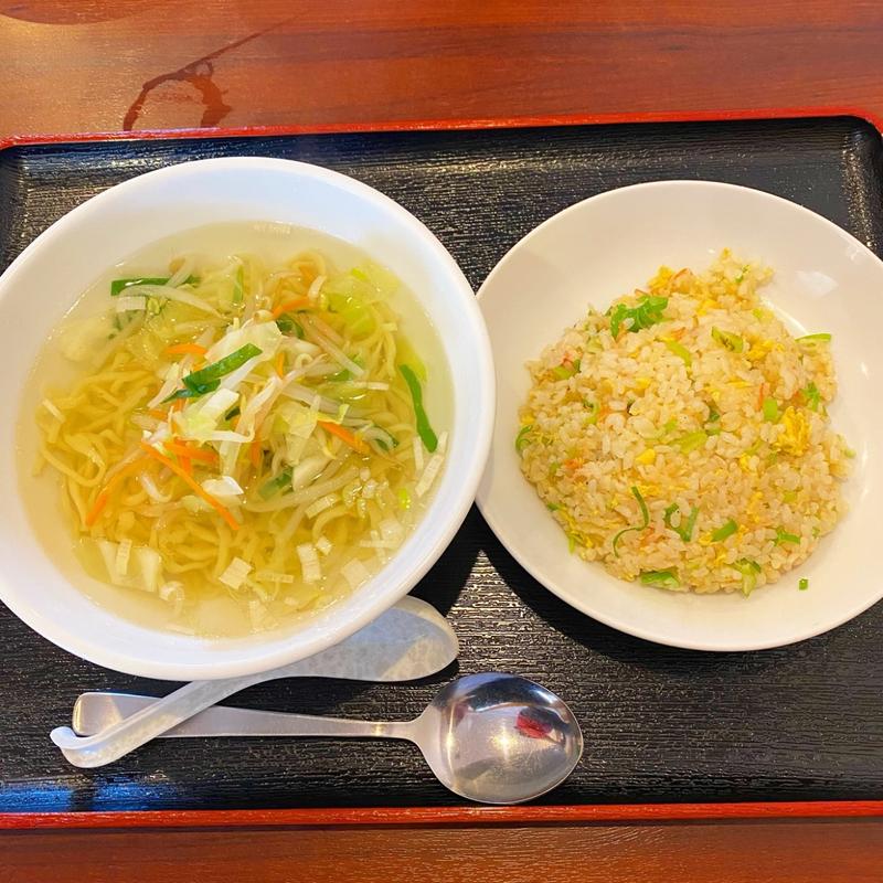 塩味小ラーメンとチャーハンのセット(北京老飯店 みらい平店 （ペキンロウハンテン）)