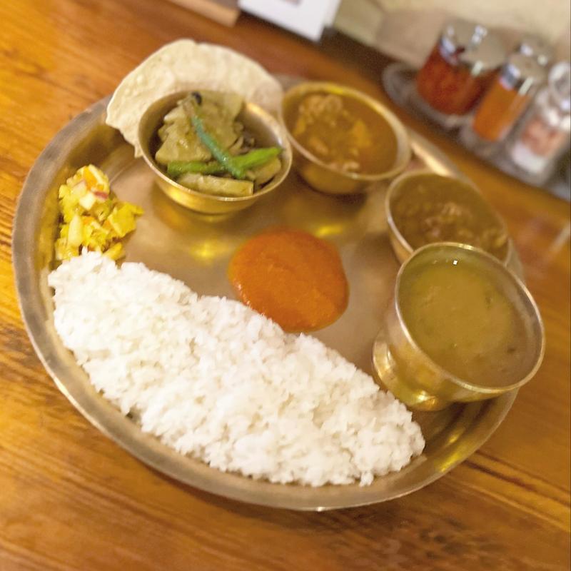 ダルバート ダブル Aset（チキン+ラム）(ネパリコ 渋谷店 Nepalico shibuya)