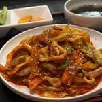 甘辛イカ炒め(韓国伝統家庭料理 土房 （カンコクデントウカテイリョウリ・トバン）)