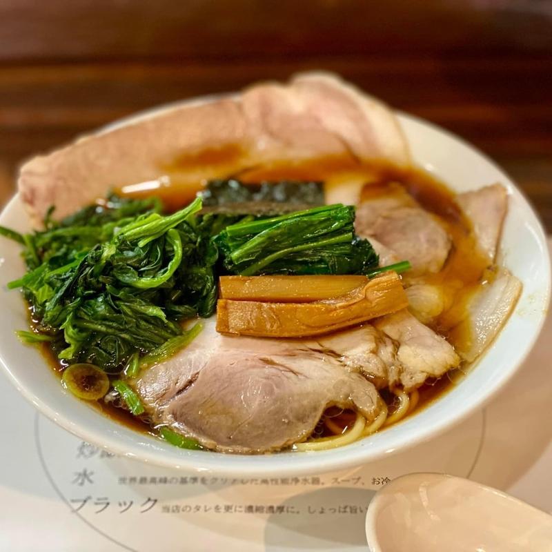 しょうが醤油チャーシューめん ほうれん草(らぁめん しょうがの海)