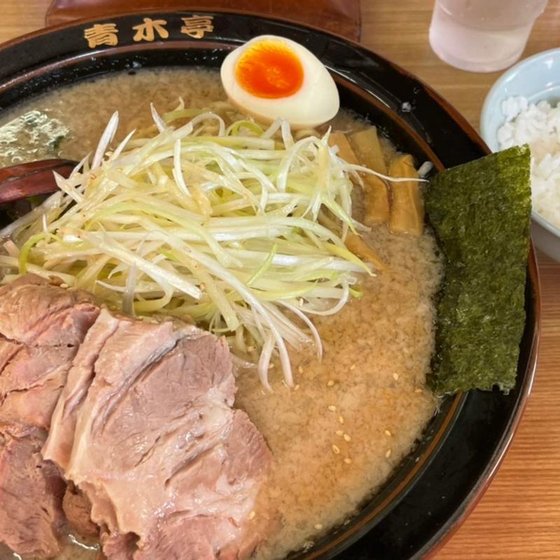 定番（味噌）小　半ライス(ラーメン青木亭)